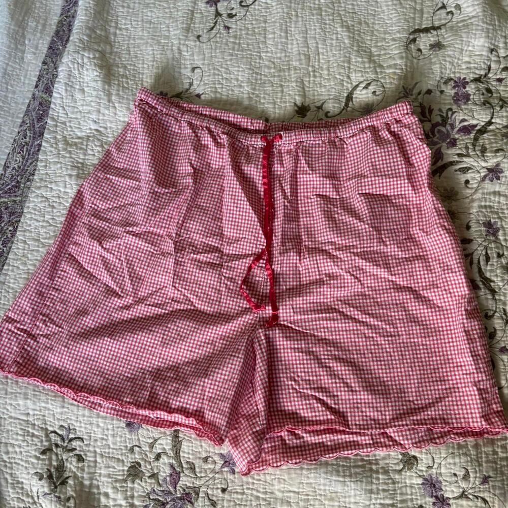 Vintage Red and white gingham shorts